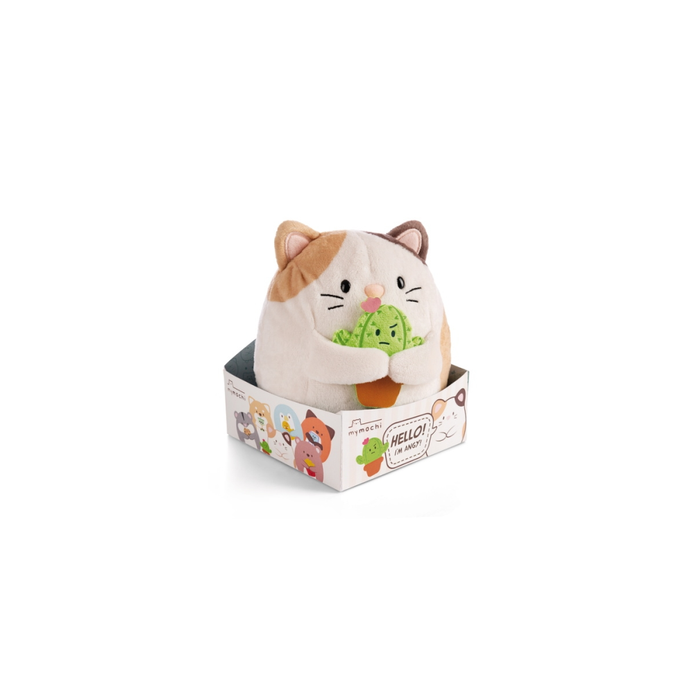 BIG FRIENDS - Chat Angy avec Cactus - Peluche 27cm