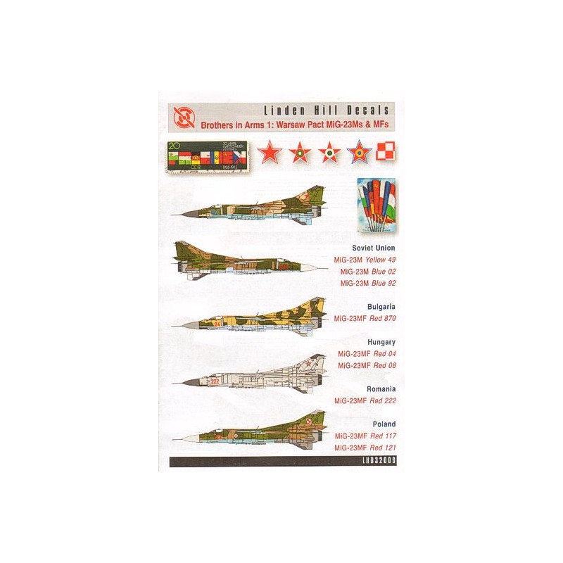 Décal Mikoyan MiG-23M et Mikoyan MiG-23MF Flogger B 'Brothers in Arms Part 1