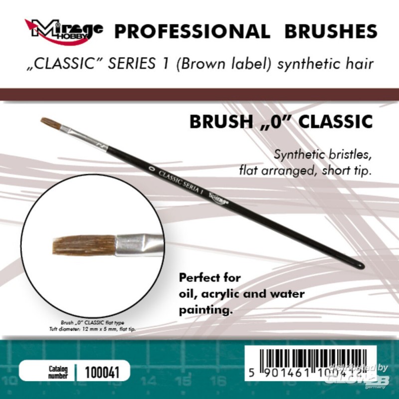 MIRAGE BROSSE PLATE HAUTE QUALITÉ SÉRIE CLASSIQUE 1 taille 0