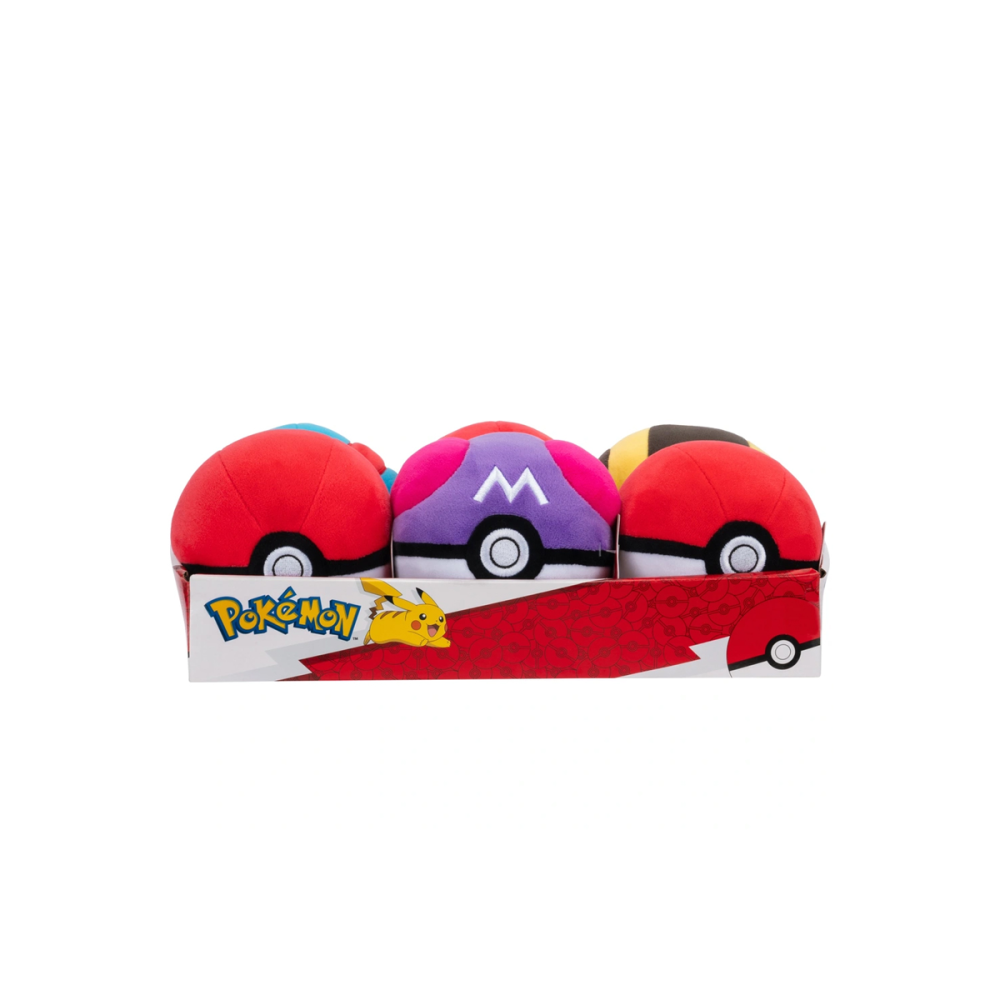 Pokemon Peluche 12,5cm Pokeball asst 6Pcs