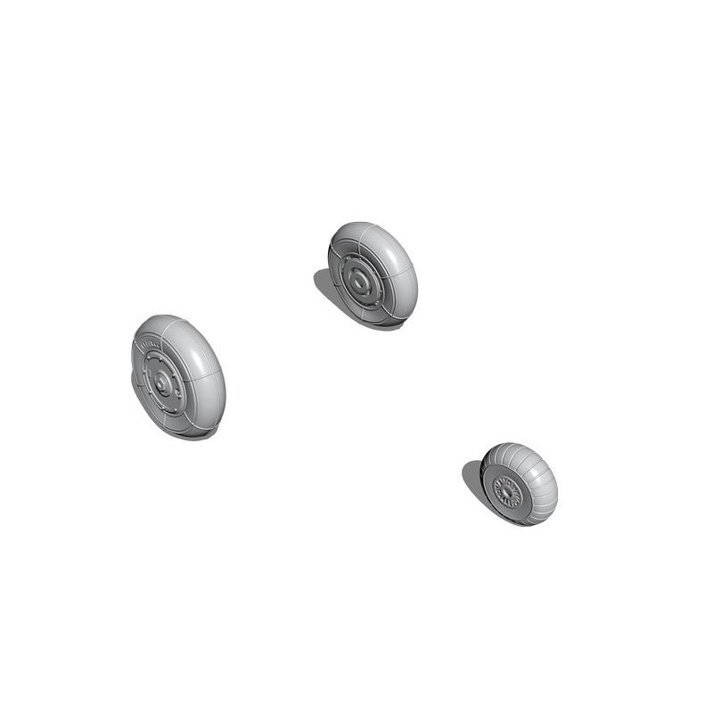 Roues Heinkel He-162A (conçues pour être utilisées avec les kits Dragon, Easy Kit, Frog, Hobby Boss et Revell)