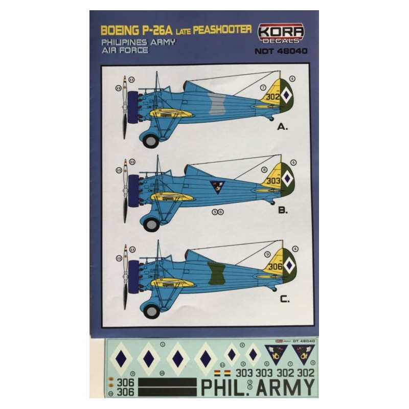 Décal Boeing P-26A Peashooter Philippines AF