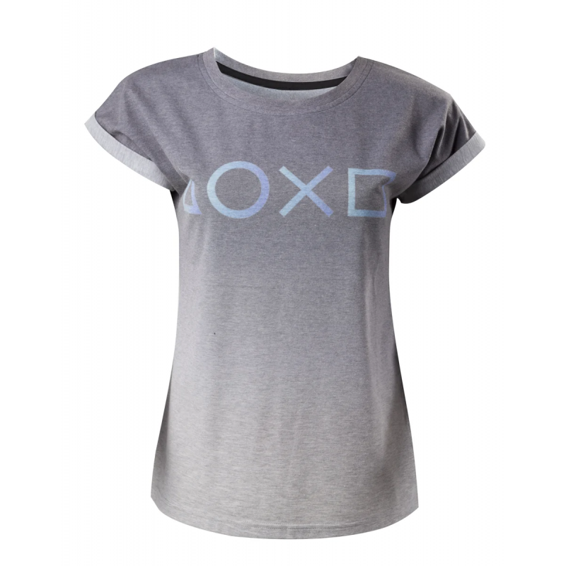 PLAYSTATION - T-Shirt PREMIUM Controller Button Degraded Girl