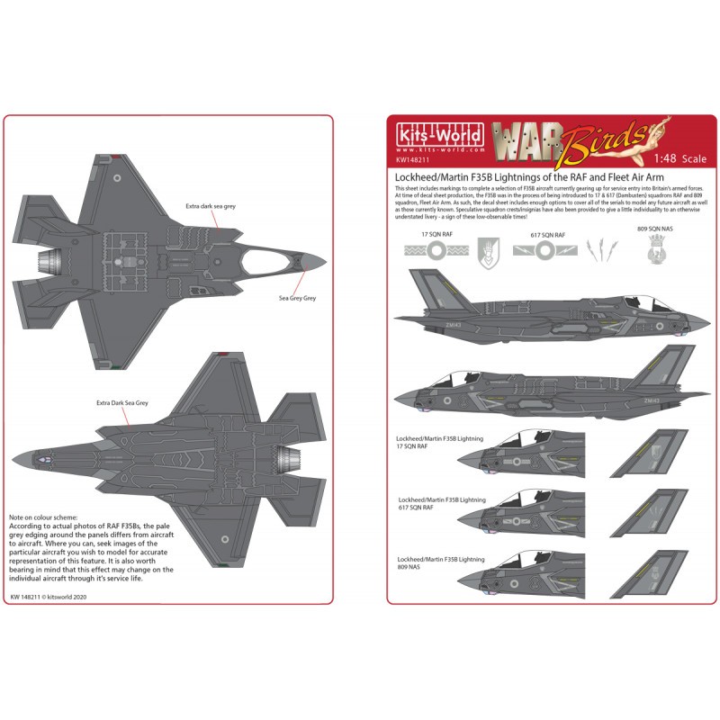 Décal Lockheed-Martin F-35B de la RAF et de la Fleet Air Arm