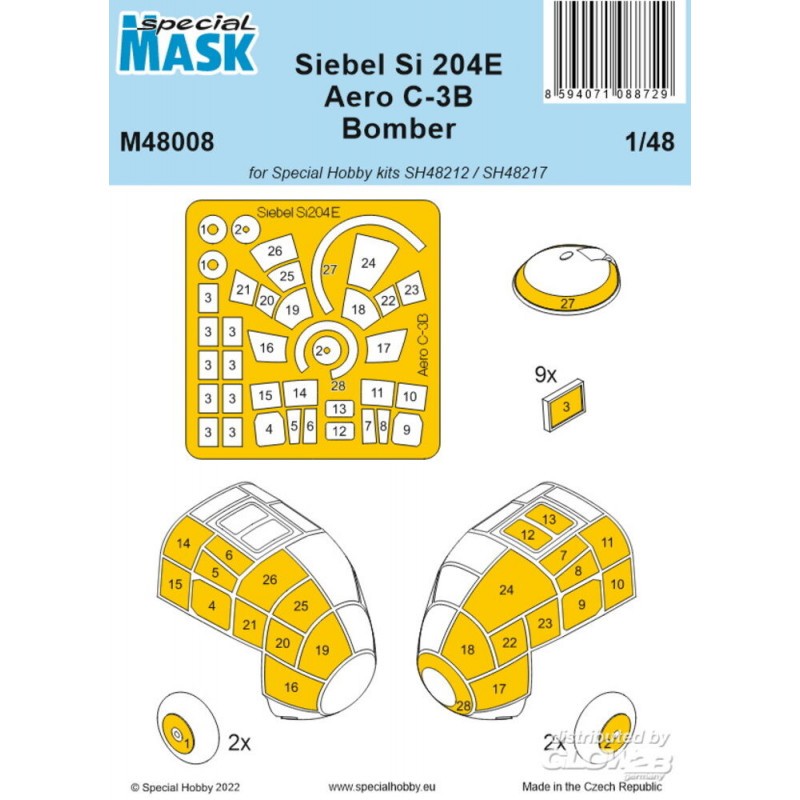 Accessoire MASQUE Bombardier Siebel Si 204E/Aero C-3B