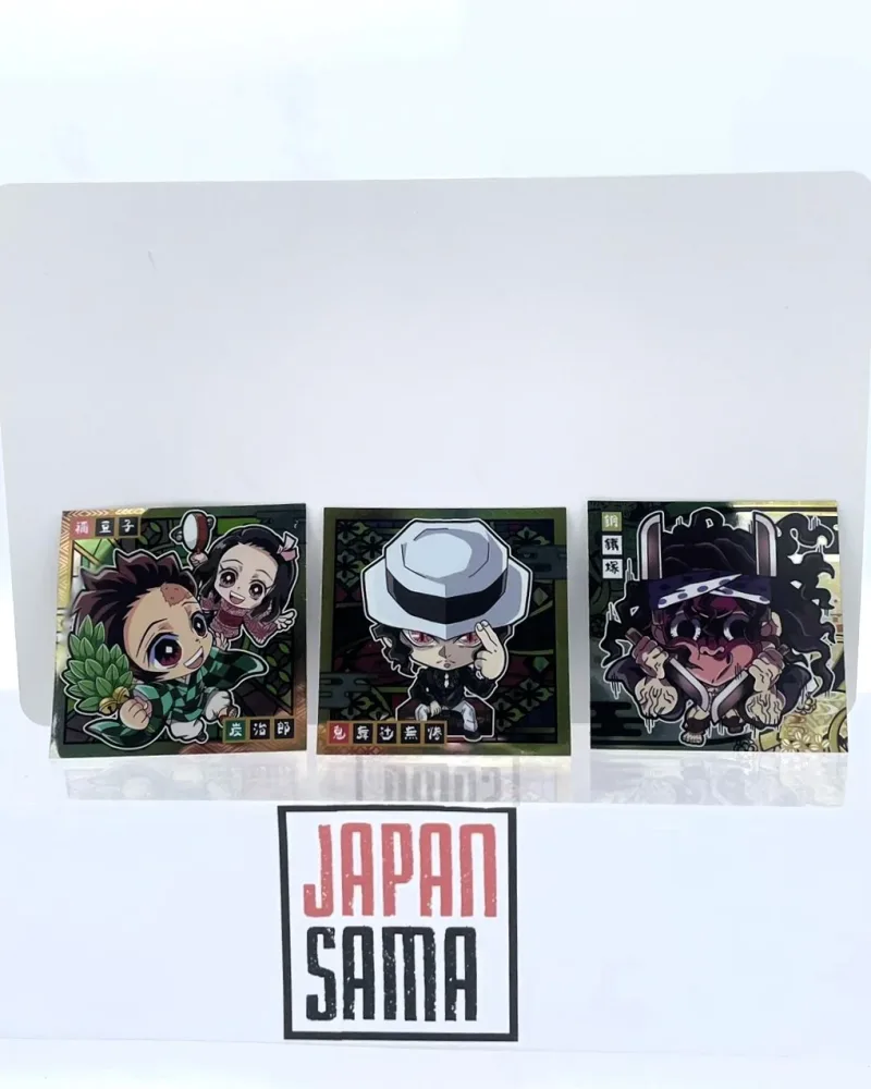 Set of 3 Seal Wafer Muzan Kibutsuji, Haganezuka, Tanjiro – Demon Slayer
