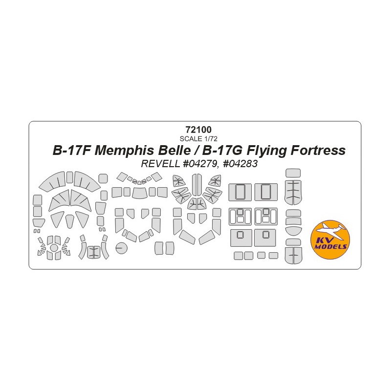 Boeing B-17F Memphis Belle, B-17G Flying Fortress (conçu pour être utilisé avec les kits Revell RV4279, RV4283)