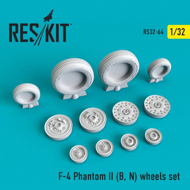 Accessoire Jeu de roues McDonnell F-4 Phantom II (F-4B, F-4N)
