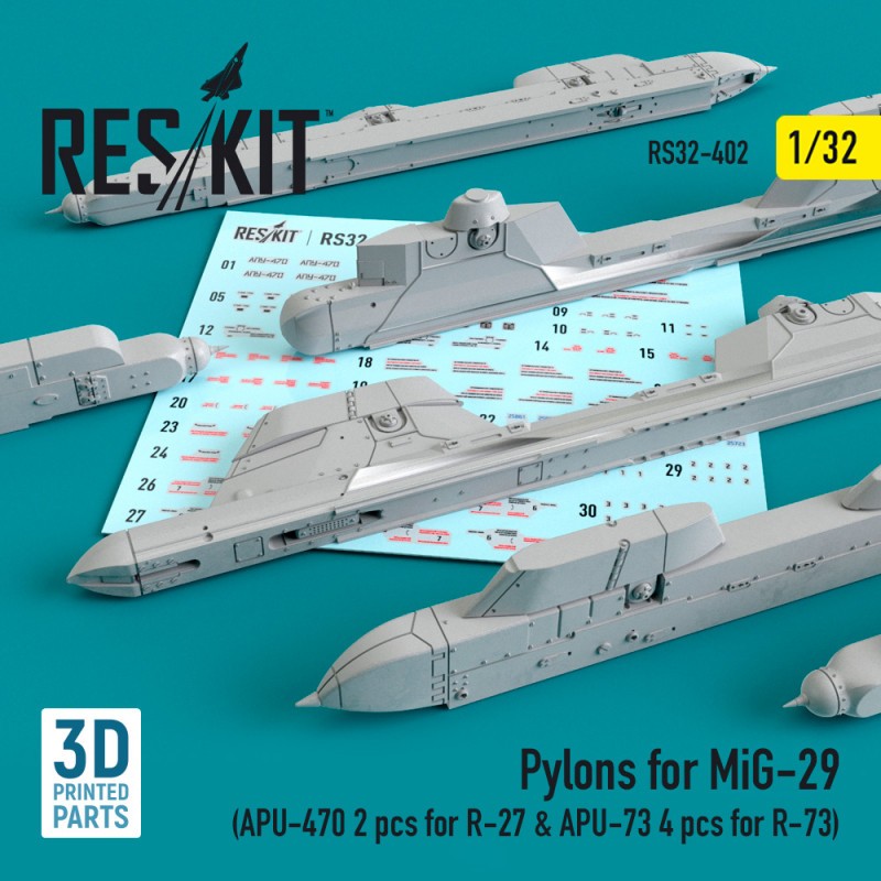 Accessoire Pylons for Mikoyan MiG-29 (APU-470 2 pcs for R-27 & APU-73 4 pcs for R-73)