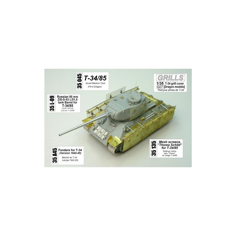 Accessoire ailes pour T-34 soviétique version 1942-45