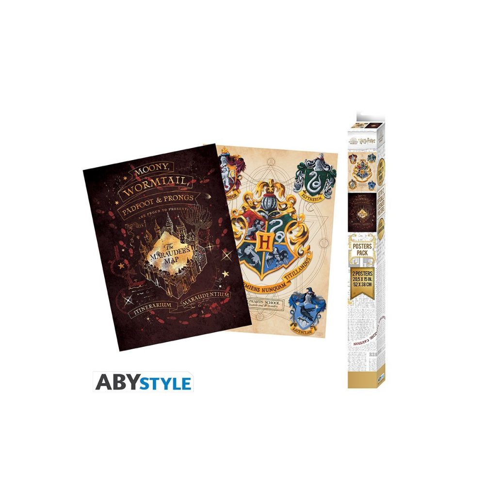 Set 2 Posters - Harry Potter Blason & Maraudeurs (52x38)