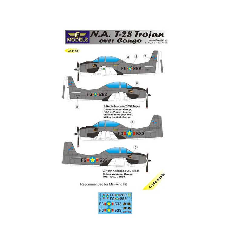 Décal T-28C/T-28D nord-américain au-dessus du Congo
