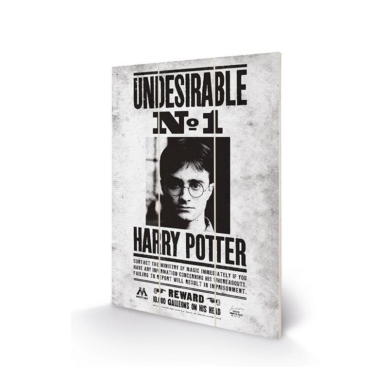 Poster HARRY POTTER - Undesirable No1 - Impression sur bois 20x29.5