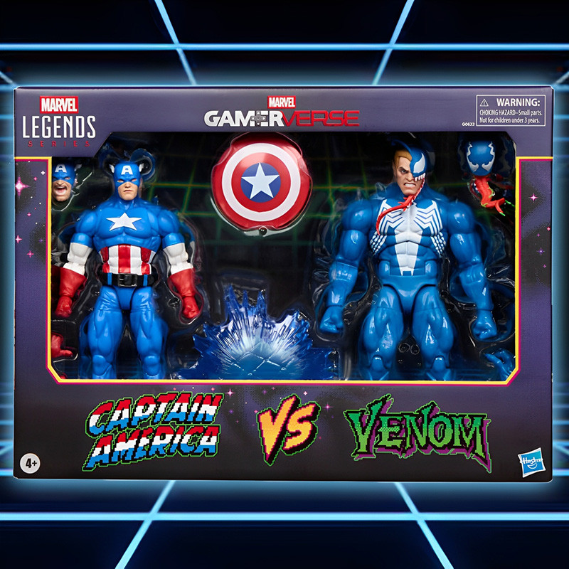 Figurine – MARVEL vs CAPCOM Pack 2 Captain America Vs Venom Gamerverse Hasbro