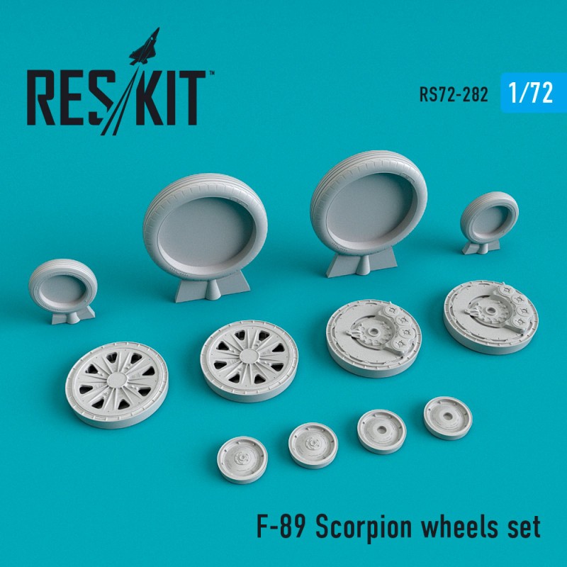 Jeu de roues Northrop F-89 Scorpion (conçu pour être utilisé avec les kits Academy, Hobbycraft et Revell)[F-89D F-89J F-89B/C F-