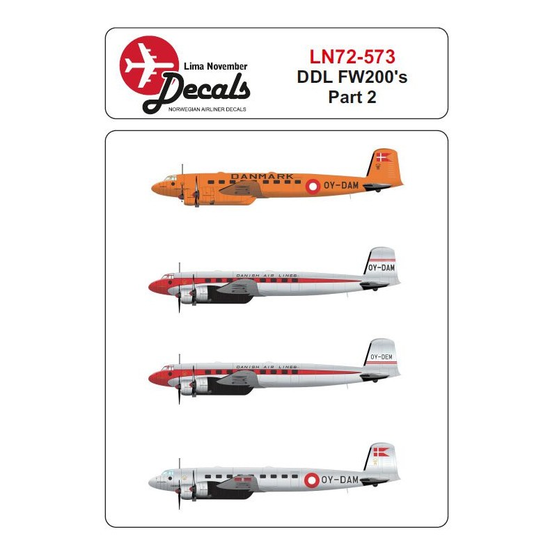 Décal DDL Danish Air Lines Focke-Wulf Fw-200C-4 Condor Part 2 with window masks