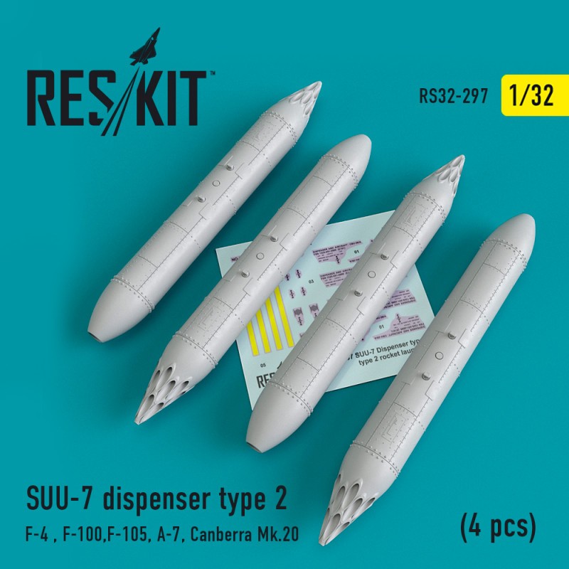 SUU-7 distributeur type 2 (4 pièces)(McDonnell F-4, North-American F-100, Republic F-105, Vought A-7, Canberra Mk.20)