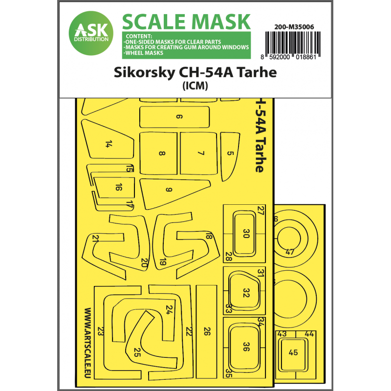 Accessoire Sikorsky CH-54A Tarhe one-sided express fit mask for ICM