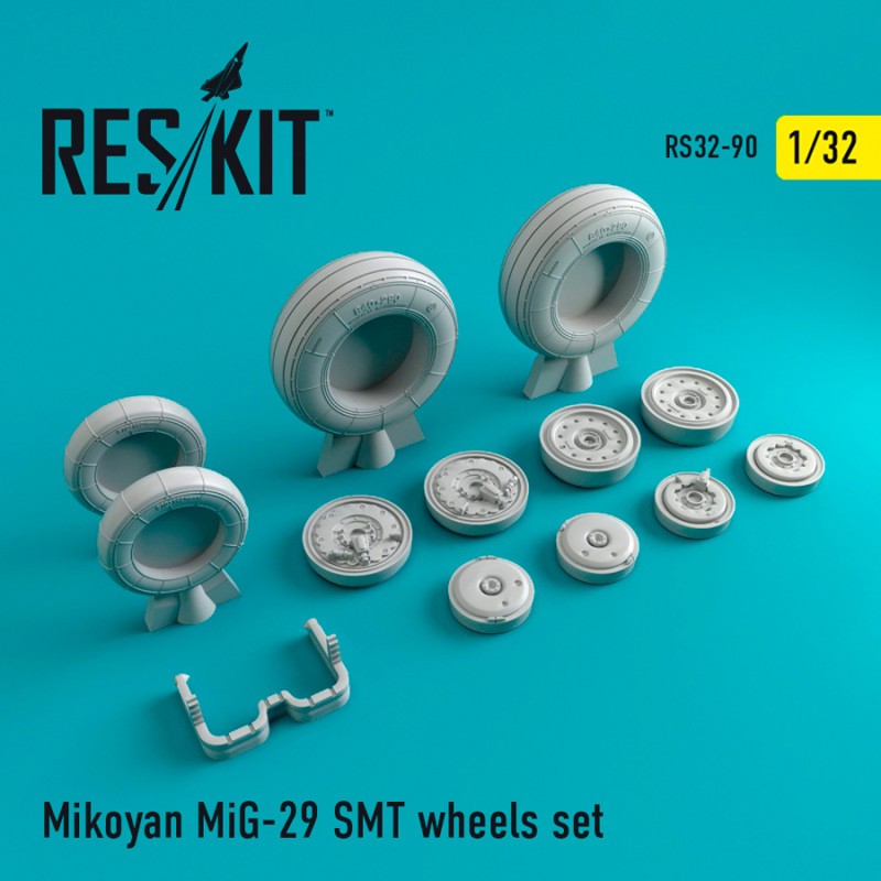 Jeu de roues Mikoyan MiG-29SMT (conçu pour être utilisé avec les kits Trumpeter)