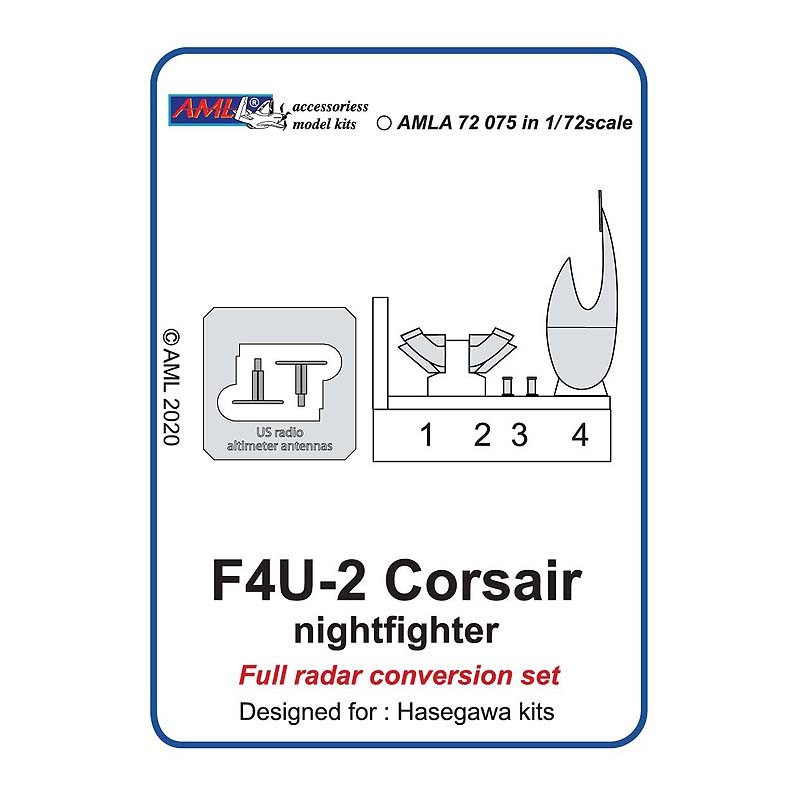Vought F4U-2 Corsair night fighter Kit complet de conversion radar (conçu pour être utilisé avec les kits Tamiya)[F4U-1/2]