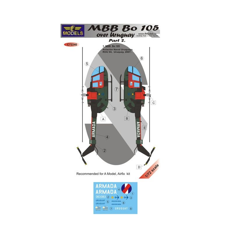 Décal MBB Bo-105 sur Uruquay partie 2.