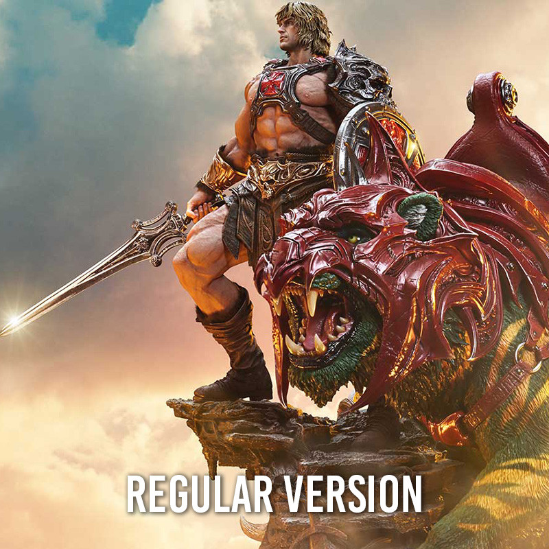 MAITRES DE L'UNIVERS He-Man & Battle Cat Real Elite Masterline Regular Version Prime 1 Studio – Statue