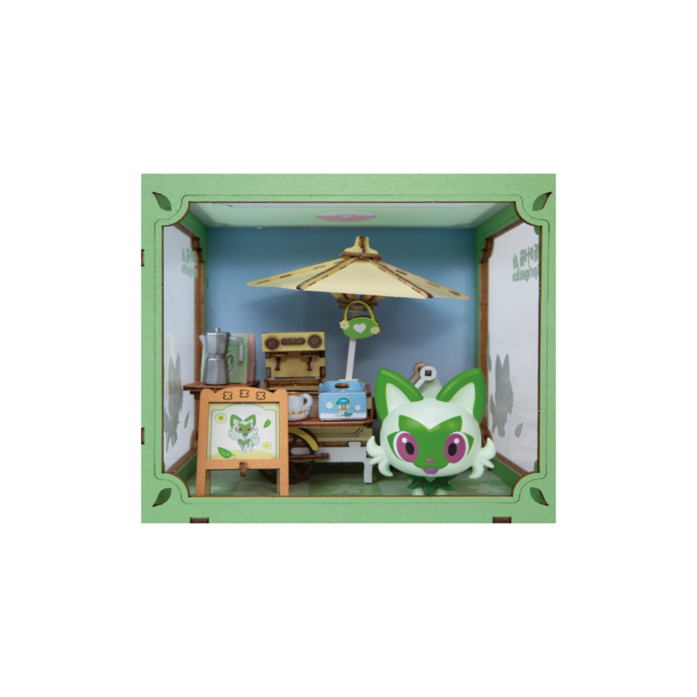 Pokemon Puremind Mini World Vibrant Street Scene CoFFee Cart Poussacha