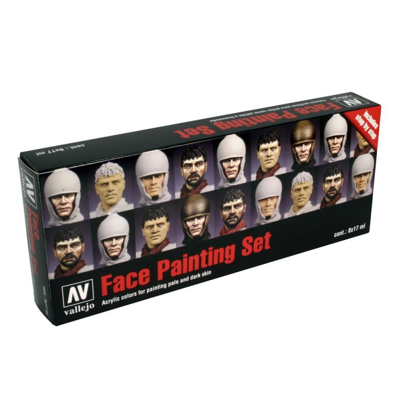 Peinture Vallejo MODÈLE Couleur: Faces Set Jaume Ortiz + instruc.