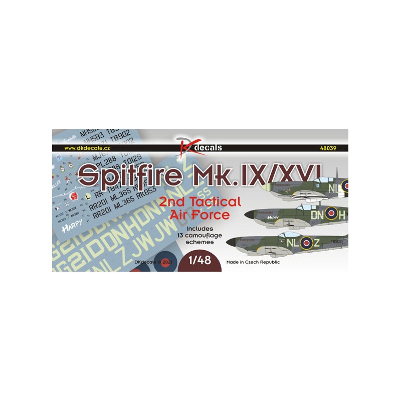 Décal Supermarine Spitfire Mk.IX/XVI 2ème TAF1