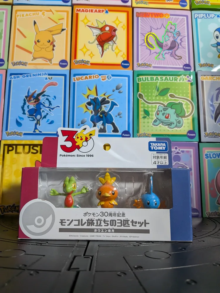 Pack MonColle Takara Tomy – Starters Hoenn · Exclusivité Pokémon Center · Journey Trio Set