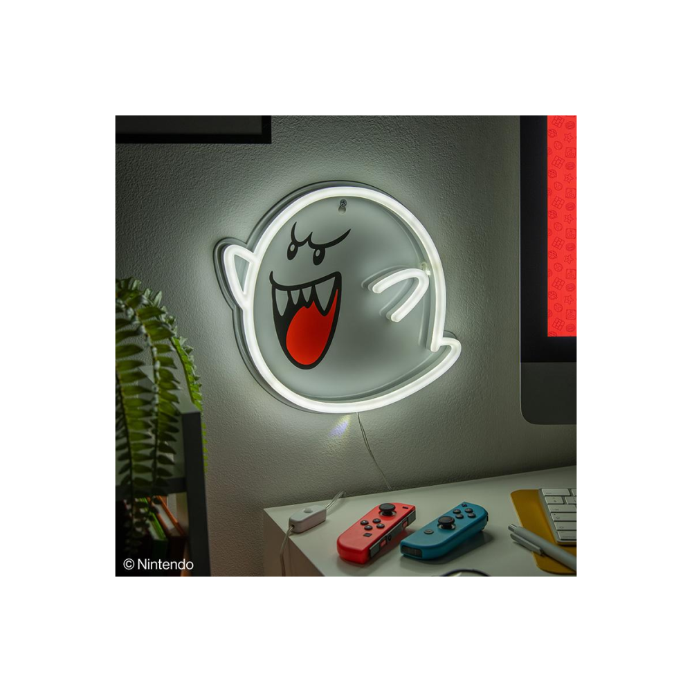 SUPER MARIO - Boo - Lampe Murale Néon LED 25cm