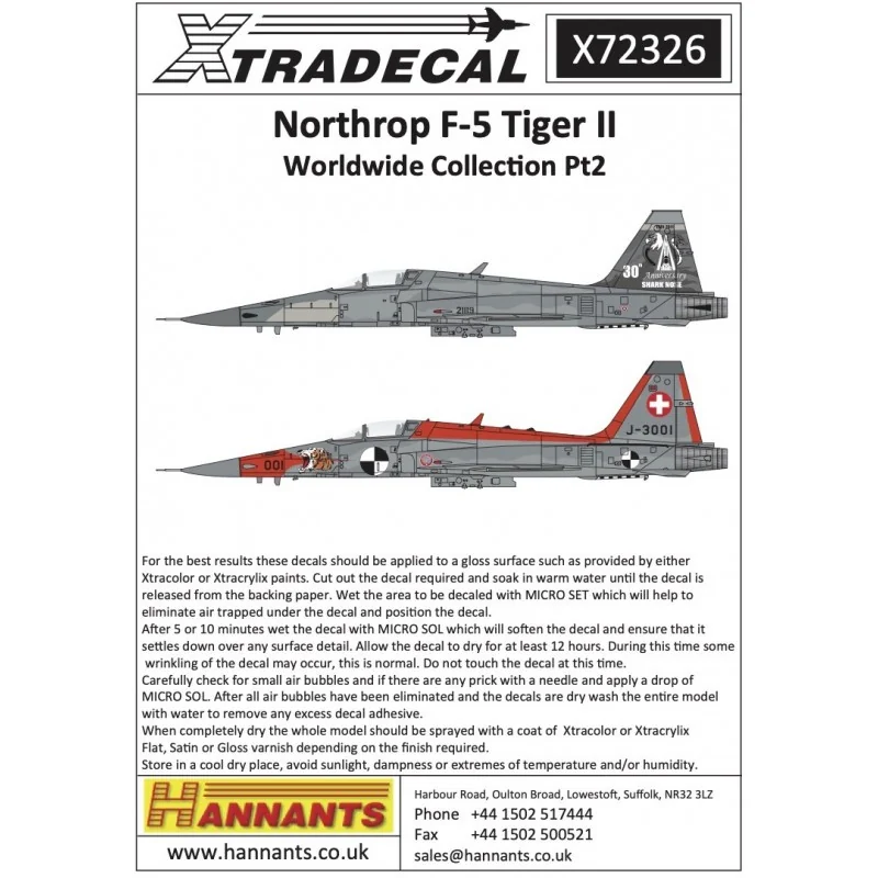 Décal Northrop F-5 Tiger II Collection mondiale Pt2 (17)