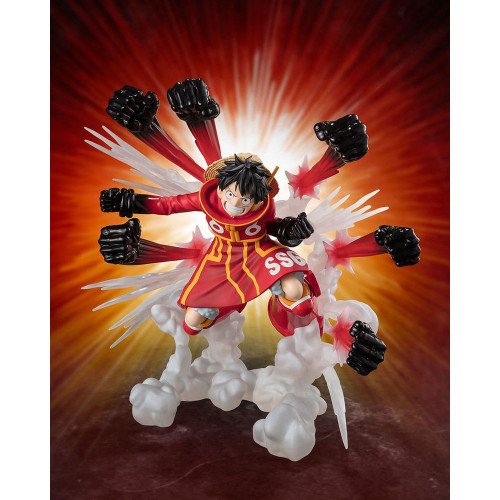 One Piece statue Figuarts ZERO Extra Battle Monkey D. Luffy Gum Gum Hawk Gatling 19 cm - BANDAI
