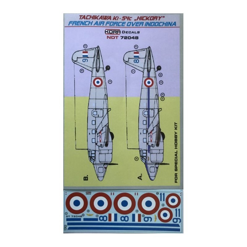 Décal Tachikawa Ki-54c Hickory de l'armée de l'air française au-dessus de l'Indochine