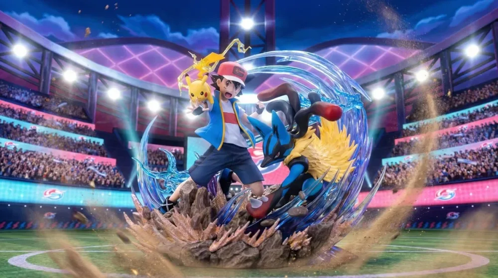 [PREORDER] 1/20 Scale World Figure [MAGA] – Ash & Pikachu & Mega Lucario