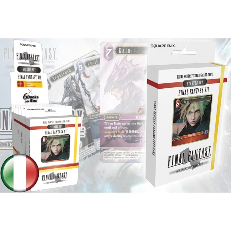 Jeu de plateau FFTCG OPUS 1 FINAL FANTASY VII DECK 6 pz (ITA version)