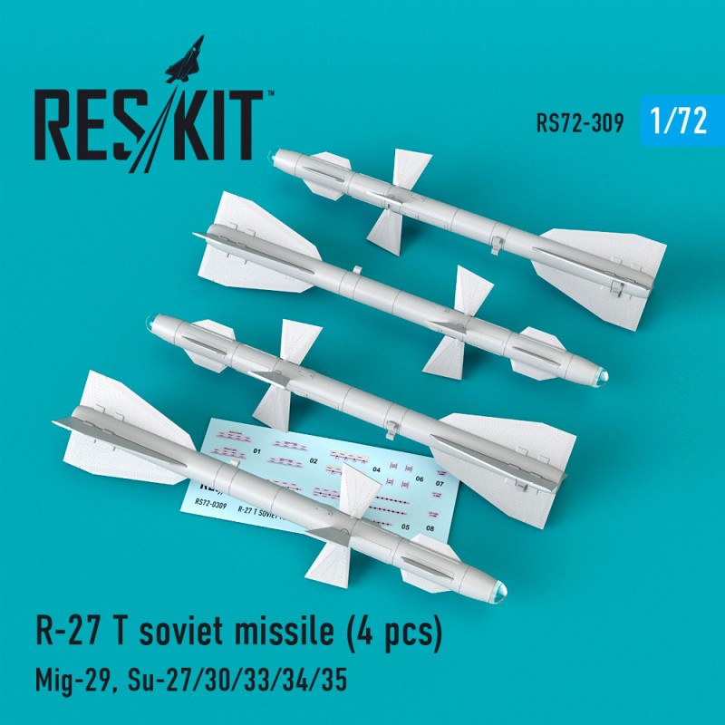 Accessoire Missile soviétique R-27 T (4 pièces) (Mikoyan MiG-29, Sukhoi Su-27/30/33/34/35)