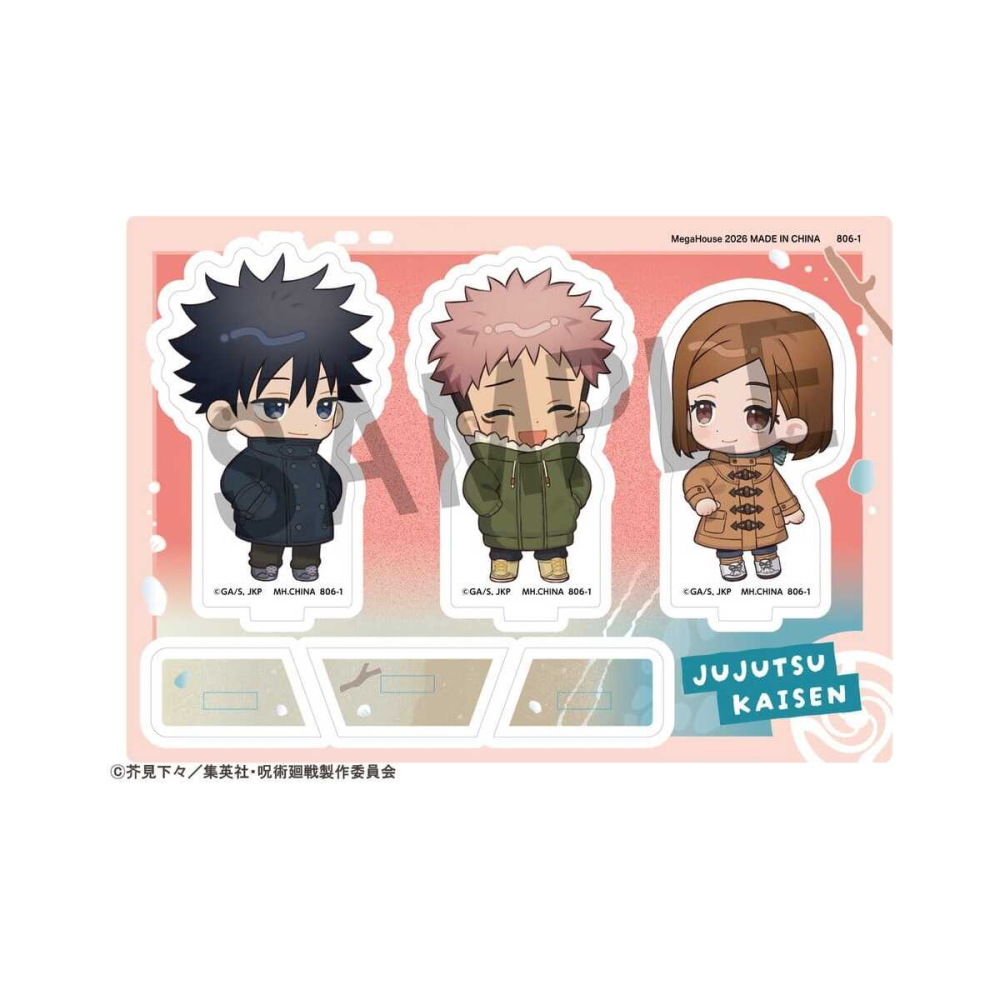 Jujutsu Kaisen Buddycolle Stand Acrylique 5th Anniversary C Megumi Fushiguro, Yuji Itadori & Nobara Kugisaki 10 cm