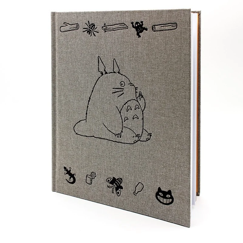 Cahier de croquis à couverture en tissu totoro