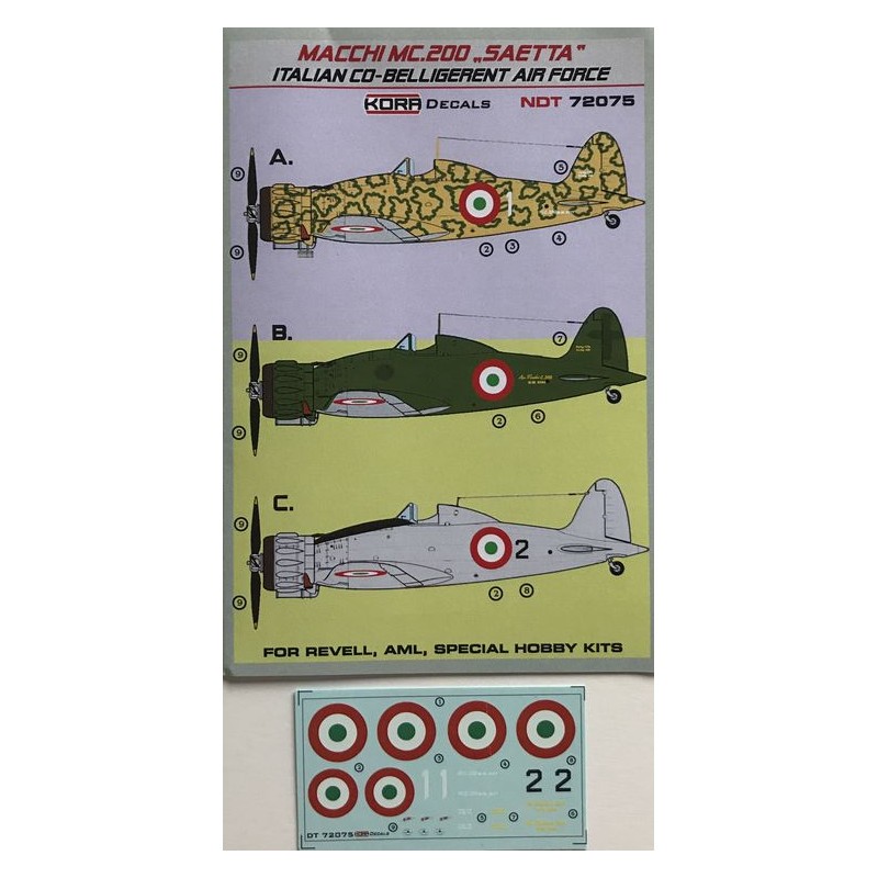 Accessoire Macchi C.200 Saetta Armée de l'air italienne co-belligérante