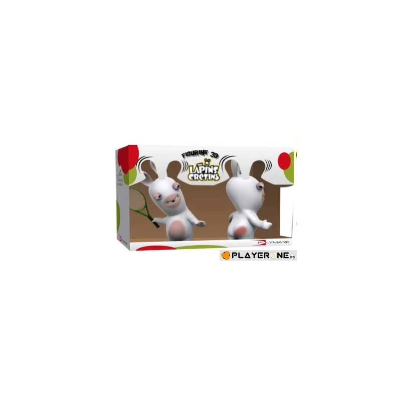 LAPINS CRETINS - Figurine 3D Lapin Tennis Double Pack ( 18 cm )