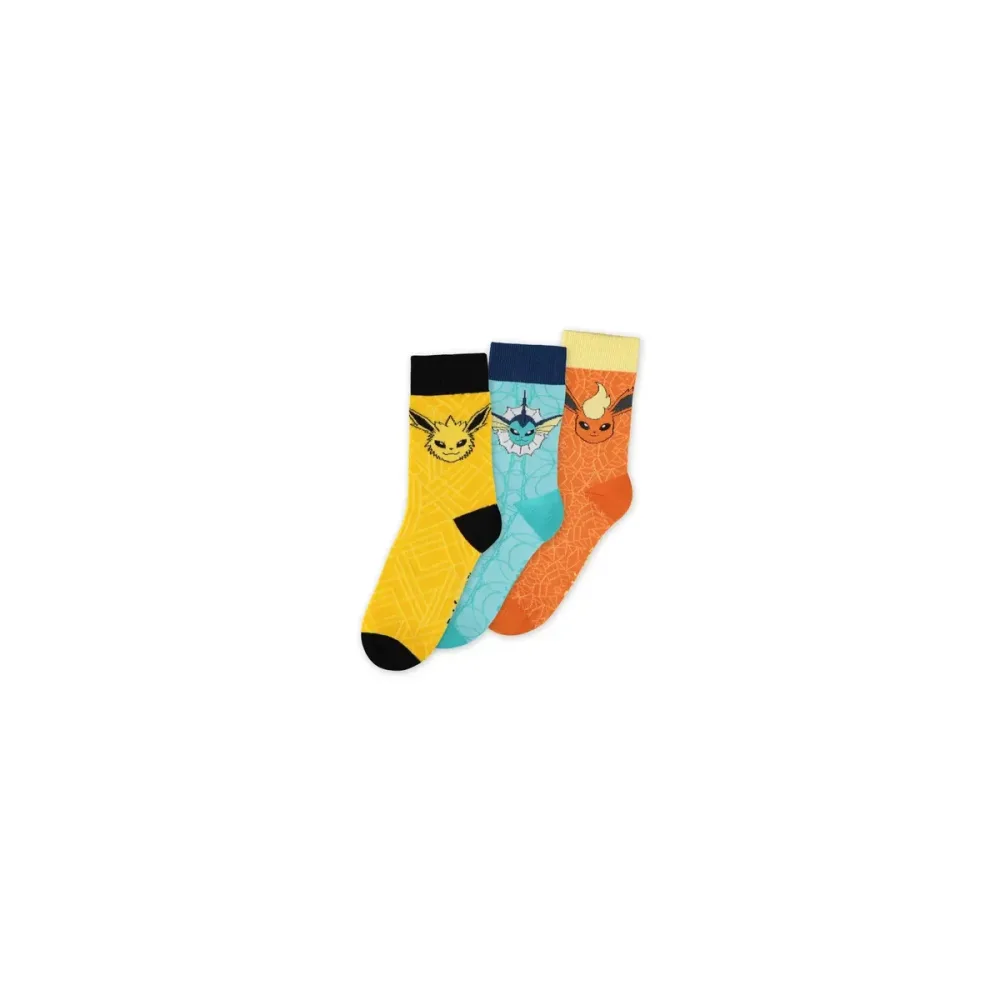 POKEMON - Evoli Evolution - Pack de 3 paires de chaussettes (T35-38)