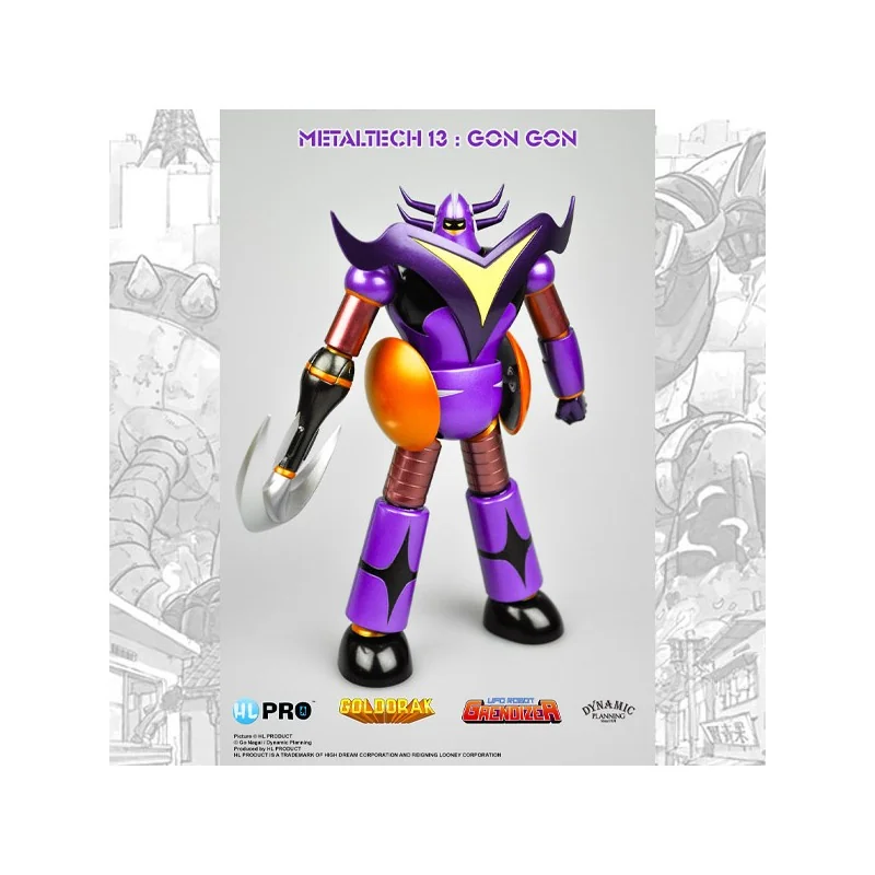 Figurine Goldorak Metaltech 13 Gon Gon 17cm Metallic Color