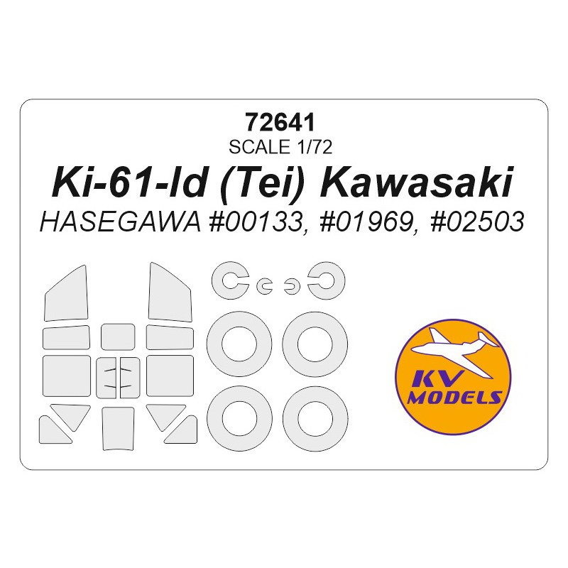 Kawasaki Ki-61-Id (Tei) + masques de roues (conçu pour être utilisé avec les kits Hasegawa) HA00133, 01969, 02503)