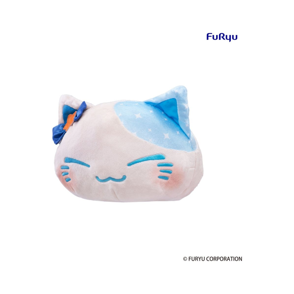 Nemuneko Cat peluche Big Plush Blue 35 cm