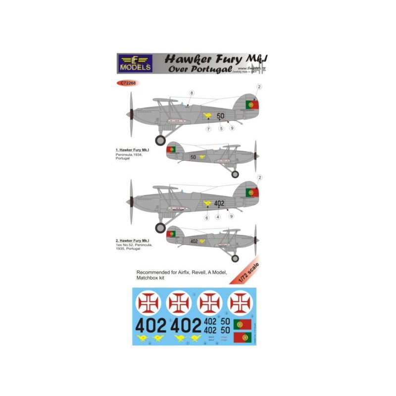 Décal Hawker Fury Mk.I au-dessus du Portugal