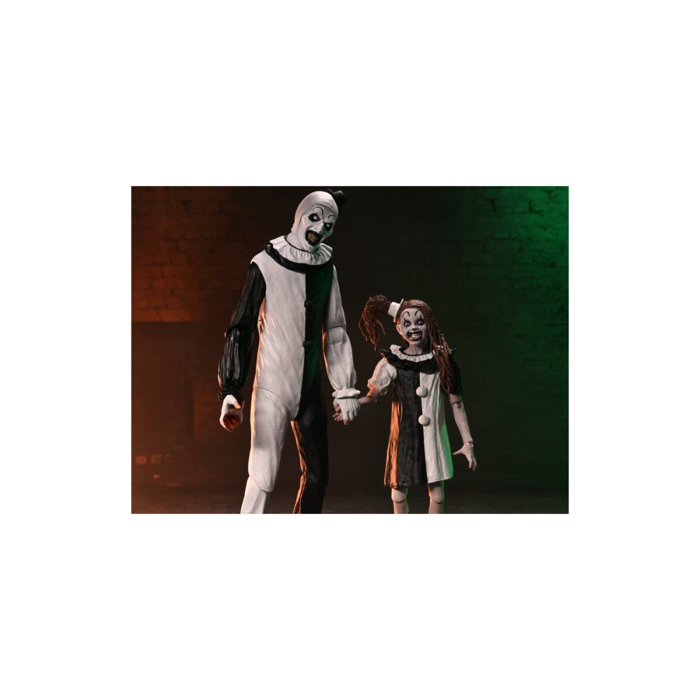 Terrifier 2 2 pack figurines Ultimate Art the Clown & Little Pale Girl 18 cm