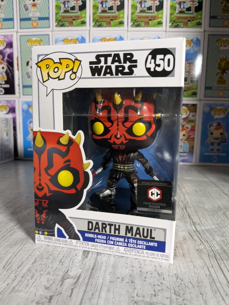 Star Wars #450 – Funko Pop! – Darth Maul (CCE/Damaged Box)