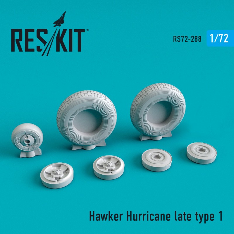Jeu de roues Hawker Hurricane tardif type 1