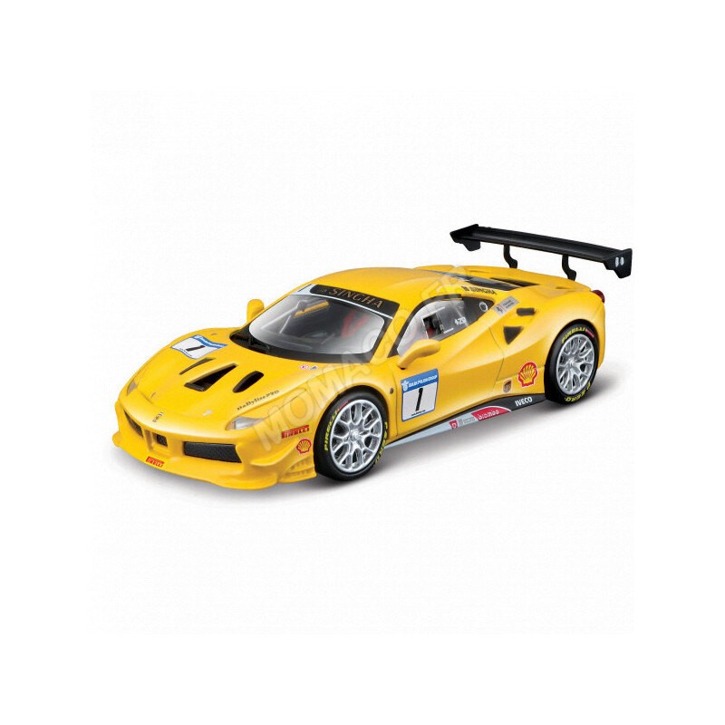 Miniature Ferrari 488 challenge 11 2016 jaune